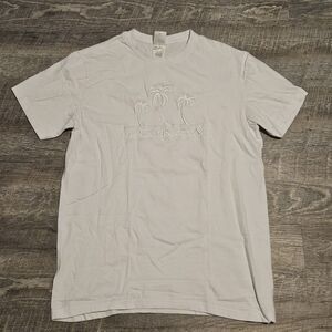 Florida KMA Men's White 3D Graphic Palm Trees Short Sleeve T-Shirt Size Large